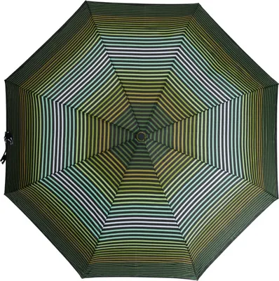 Productafbeelding van Telescoop paraplu, waterdichte paraplu met beschermhoes, 100 cm, gestreept, groen