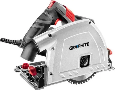 Produktbild von GRAPHITE Tauch-/Kreissäge 1200W, Schnittscheibe 165x20 mm, Drehzahl 2200-5200 min⁻¹, Gehrungsschnittbereich 0-47°, Schnitttiefe 57/52 mm, Laseranzeige, 4,6 kg, Sechskantschlüssel