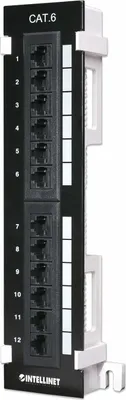 Obrázek produktu pro INTELLINET Patchpanel 12-Port Cat6  UTP Wandmontage sw