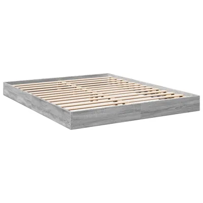 Produktbild von Bettgestell ohne Matratze Grau Sonoma 160x200 cm Holzwerkstoff