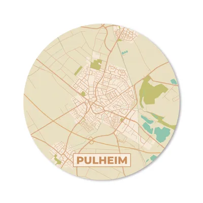Produktbild von MuchoWow® Mauspad Mousepad Pulheim - Karte - Vintage - Karte 40x40 cm - Mousepads - Maus Mat - Pad - Mausunterlage - Schreibtisch Accessoires