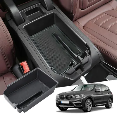 Immagine prodotto di Contenitore portaoggetti per console centrale, compatibile con BMW X3 G01/X4 G02/iX3, colore nero