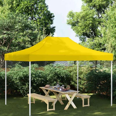 Image de vidaXL Toit de tente de réception 4x3 m Jaune 270 g/m