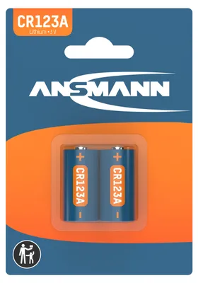 Obrázek produktu pro Baterie Ansmann Lithium CR123A, CR17335, 3 voltů, 2 kusy