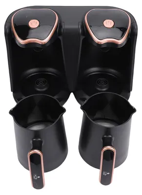 Image de Cafetière à café turc électrique 1200 W à double compartiment, avec 2 tasses, pour la préparation de boissons chaudes