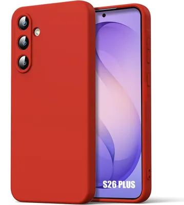 Image de Coque pour Samsung Galaxy S26 Plus, Protection Silicone Souple Doux Slim Anti-Rayures Rouge