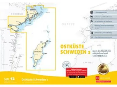 Zdjęcie produktu dla Zestaw map żeglarskich nr 12: Wschodnie wybrzeże Szwecji 2 (wydanie 2026/2027)