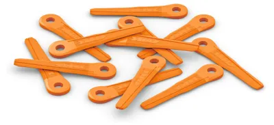 Productafbeelding van Stihl 40020071000, maaimes (voor borstelmaaier), oranje, synthetisch, geschikt voor PolyCut 6-2 en PolyCut 7-3, 12 stuks