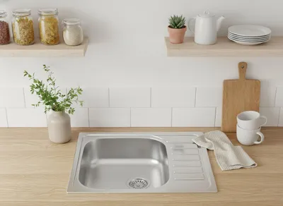 Produktbild von Faizee Home Edelstahlspüle 60x50,5 cm Einbauspüle Küchenspüle mit Siphon-Set