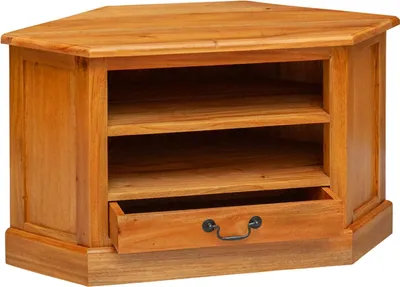 Produktbild von EckTVSchrank Natur 79 x 40 x 46 cm Massives Mahagoni Holz