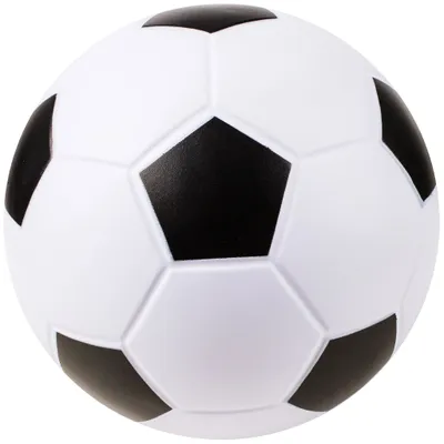 Produktbild von Sport-Thieme Weichschaumball "PU-Fußball", Weiß-Schwarz, 20 cm