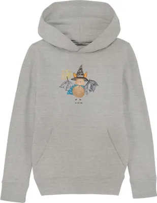 Produktbild von Mr. & Mrs. Panda Kinderpullover Fledermaus Zauberer 12-14 Jahre (152/164) - Heather Grey - Geschenk, Reinsteigern, Lustige Sprüche, Frauen, Sweater, Pullover, Sweatshirt