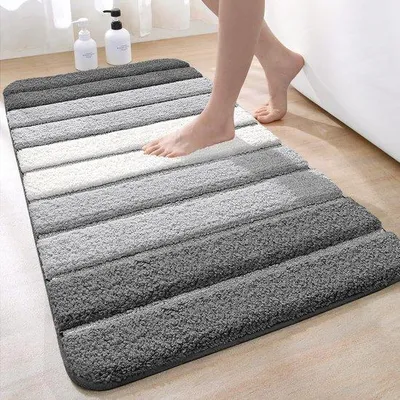 Produktbild von Grauer, abwaschbarer, antislipper Badkamervlies, 40 x 60 cm, Microfaser
