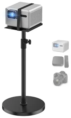 Projektor-Bodenstativ, höhenverstellbar 89–114 cm, 360° drehbar, 1/4"-Gewinde