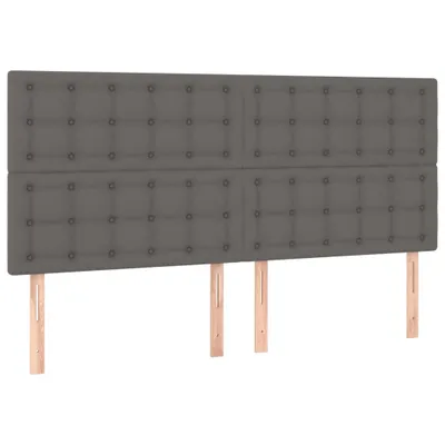 Immagine prodotto di vidaXL Testiere 4 pz. Grigio 80x5x78/88 cm in Similcuoio