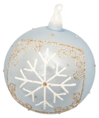 Glas-Weihnachtsbaumschmuck, Schneeflocke im Fenster, 1 Stück