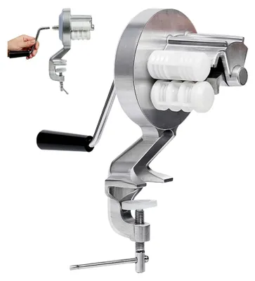 Produktbild von Cavatelli-Maschine aus Edelstahl - Manuelle Nudelmaschine mit Handkurbel