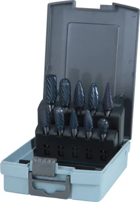 Immagine prodotto di Set di frese in metallo duro Ruko diametro 10+12mm HM TiCN 10 pz. cassetta - 116003TCRO