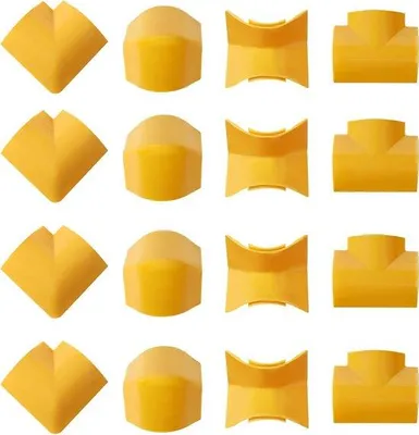 Immagine prodotto di Set di 16 canaline per cavi, canalina gialla, 100 x 5 x 15 cm