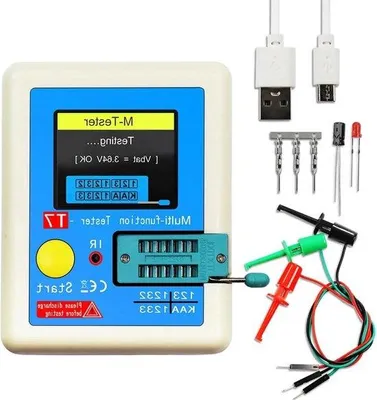 Obrázek produktu pro Elektronické měřicí přístroje pro tranzistory a diody – LCR metry pro měření kapacity a odporu – testery MOSFET pro NPN a PNP
