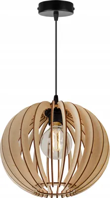 Produktbild von Moderne Led-Deckenhängelampe Aus Holz