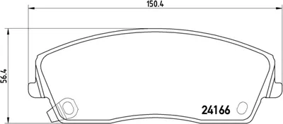 Produktbild von Brembo Bremsbelagsatz, Scheibenbremse Vorderachse P 11 019