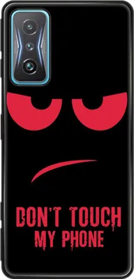 Produktbild von König Design Hülle kompatibel mit Xiaomi Redmi K50 Gaming Kunststoff Soft Handyhülle - Handy Case Dont Touch My Phone Rot