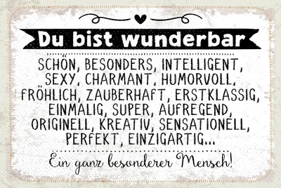 Produktbild von vianmo Holzschild 20x30 cm du bist wunderbar. Ein ganz besonderer Mensch