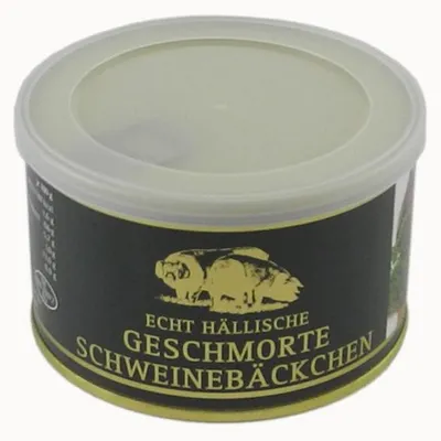 Produktbild von Echt Hällische Geschmorte Schweinebäckchen von der BESH (400 g)