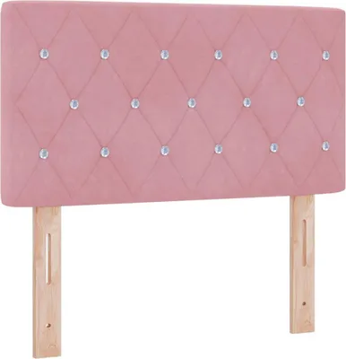 Zdjęcie produktu dla vidaXL Zagłówek różowy 80 cm aksamit