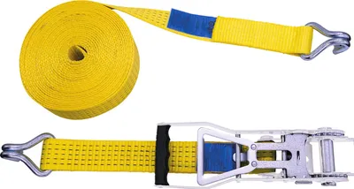 Obrázek produktu pro Napínací popruh s ráčnou, upevňovací popruh, 8 m x 50 mm, 2500/5000 daN, dvouhrotý hák, ERGO ráčna