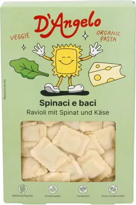 Immagine prodotto di Ravioli - Formaggio e spinaci 250g