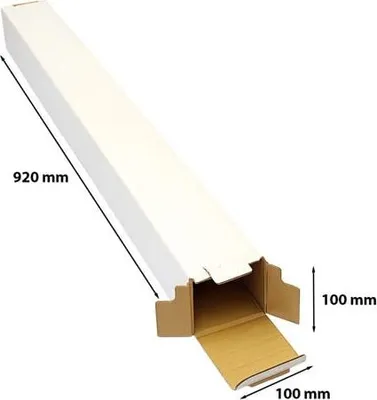 Obrázek produktu pro Vykrajovátko na karton Kartonová krabice Karton 100 x 100 x 920 mm Bílá