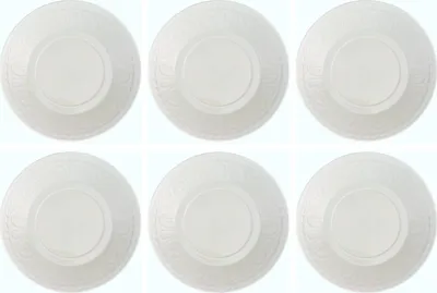 Produktbild von Villeroy & Boch CELLINI Frühstücksuntertasse D. 18cm 6er Set weiß Porzellan