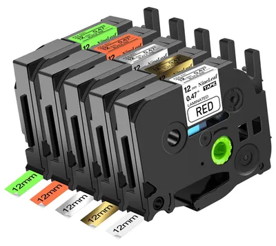 5 Kompatible P-touch Bänder 12 mm, TZe-231/831/931/B31/D31