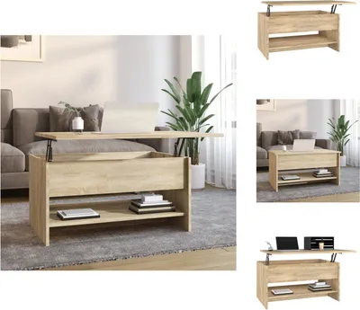 Obrázek produktu pro vidaXL Konferenční stolek Sonoma dub 80x50x40 cm materiál na bázi dřeva - Konferenční stolky