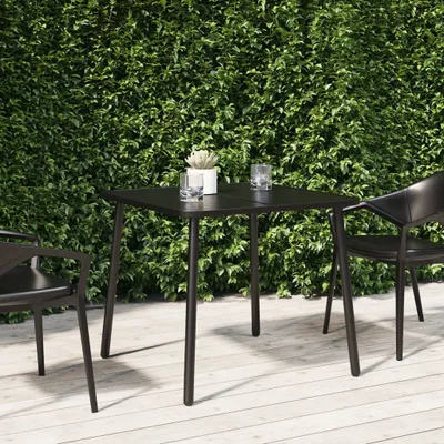 Immagine prodotto di The Living Store tavolo da giardino antracite 80x80x71 cm in acciaio