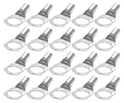 20 Stück Kabelklemmen M8, Ringkabelschuhe 4 mm², Kupfer verzinnt