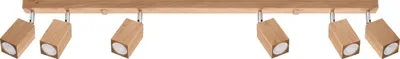 Produktbild von Deckenleuchte KEKE 6 Eiche 6xGU10 10W Holz 20x5x120cm Sollux Lighting