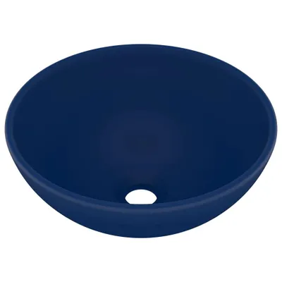 Produktbild von Luxus-Waschbecken Rund Matt Dunkelblau 32,5x14 cm Keramik