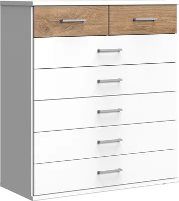 Produktbild von Kommode >Click< (B/H/T: 90x106x40 cm) in Weiß - 90x106x40cm (BxHxT)