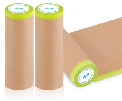 Immagine prodotto di Carta protettiva adesiva 2-in-1 – Carta adesiva per proteggere le superfici – Protezione dalla vernice – Ideale per lavori di ristrutturazione – Protezione per mobili – 3 rotoli da 45 cm x 15 m – Pellicola adesiva protettiva