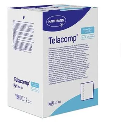 Produktbild von Telacomp® Mullkompressen steril 12-fach 17 fädig 10 x 20 cm 8 x 20 Stück | Packung (160 Stück)
