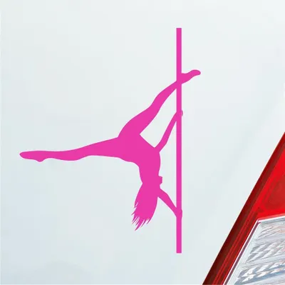 Produktbild von Auto Aufkleber Sexy Girl Tanzen Poledance Strip GoGo Pin Up 12x9 cm Pink Sticker Heckscheibenaufkleber