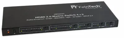 Produktbild von FeinTech VMS04201 HDMI Matrix Switch 4x2 mit Audio Extractor 4 in 2 Out 4K 60Hz