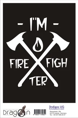 Produktbild von Aufkleber / Autoaufkleber - JDM / Die cut / Auto / OEM - Firefighter - 210x200mm silber - Heckscheibe / Heckscheibenaufkleber