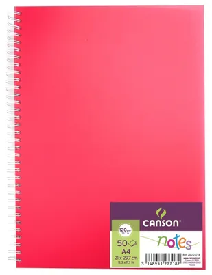 Obrázok produktu pre Skicár A4, 50 listov 120g, ružový, so špirálovou väzbou,, CANSON
