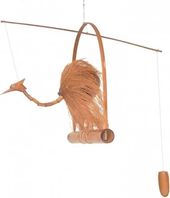 Produktbild von Windspiel Vogel natur groß aus Holz