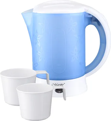 Produktbild von Wasserkocher Feel Maestro MR-010 Blau Weiß Edelstahl 600 W 0,6 L