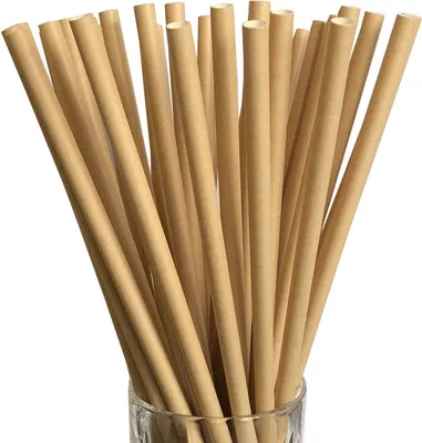 Produktbild von Papier-Trinkhalm Jumbo natur 100 Stück 20 cm x Ø 8 mm